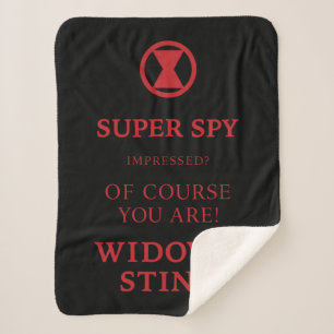 Avengers Classics   Black Widow Typography Sherpa Blanket