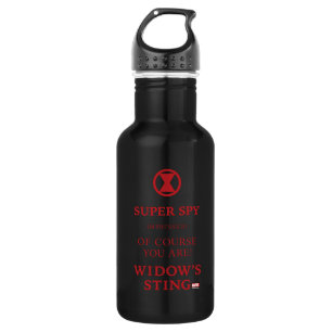 Avengers Classics Black Widow Typography Stainless Steel Water Bottle