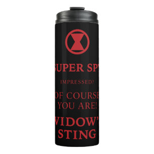 Avengers Classics   Black Widow Typography Thermal Tumbler