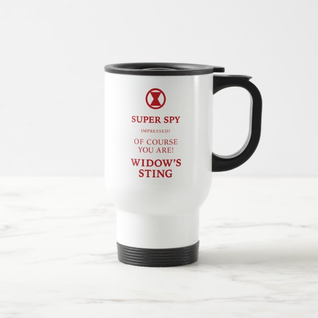 Avengers Classics | Black Widow Typography Travel Mug (Right)