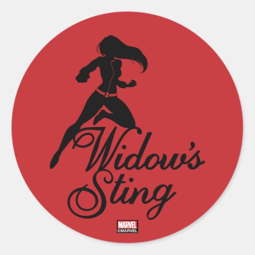 Avengers Classics  Black Widow Widows Sting Classic Round Sticker