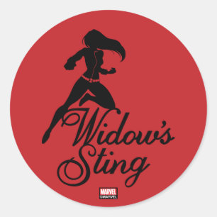 Avengers Classics   Black Widow "Widow's Sting" Classic Round Sticker