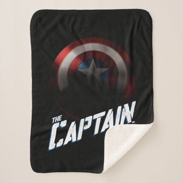 Avengers Classics | Captain America Bold Graphic Sherpa Blanket (Front)