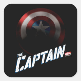 Avengers Classics   Captain America Bold Graphic Square Sticker