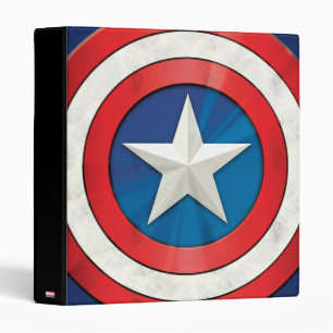 Avengers Classics   Captain America Brushed Shield 3 Ring Binder
