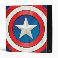 Captain America Retro Comic Book Pattern 3 Ring Binder