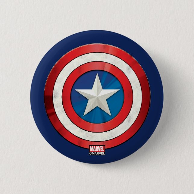 Avengers Classics | Captain America Brushed Shield Button (Front)