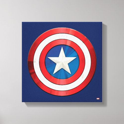 Avengers Classics  Captain America Brushed Shield Canvas Print