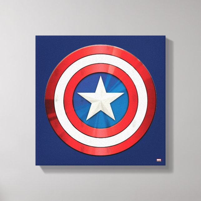 Avengers Classics | Captain America Brushed Shield Canvas Print (Front)