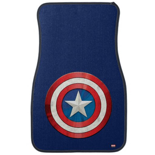 Avengers Classics | Captain America Brushed Shield Car Floor Mat | Zazzle