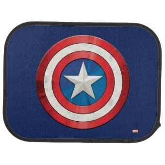 Avengers Classics | Captain America Brushed Shield Car Floor Mat | Zazzle