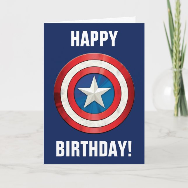 Avengers Classics | Captain America Brushed Shield Card (Front)