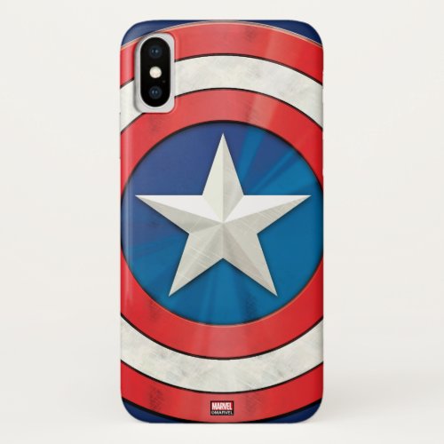 Avengers Classics  Captain America Brushed Shield iPhone XS Case