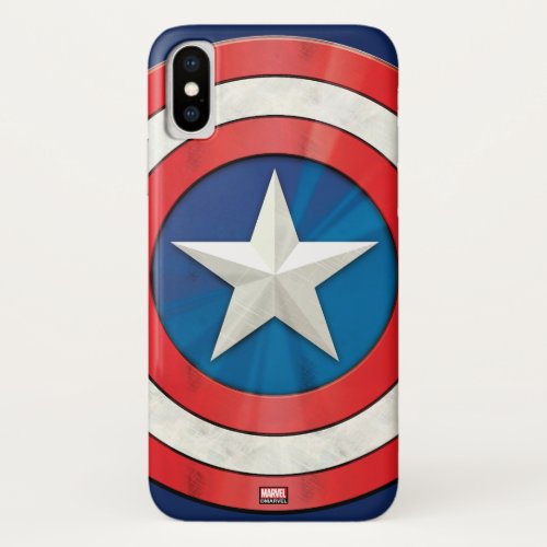 Avengers Classics  Captain America Brushed Shield iPhone X Case