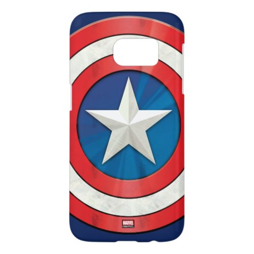 Avengers Classics  Captain America Brushed Shield Samsung Galaxy S7 Case