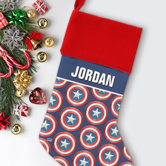 Avengers Classics | Captain America Brushed Shield Christmas Stocking (Creator Uploaded)