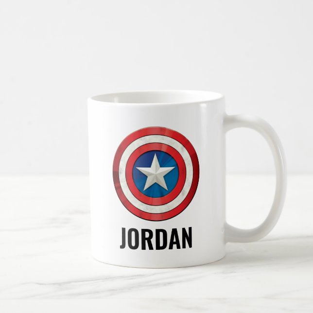 Avengers Classics | Captain America Brushed Shield Coffee Mug (Right)