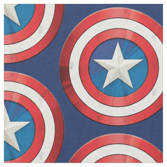 Avengers Classics | Captain America Brushed Shield Fabric (Close Up)