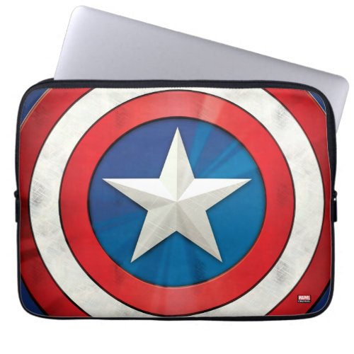 Avengers Classics  Captain America Brushed Shield Laptop Sleeve