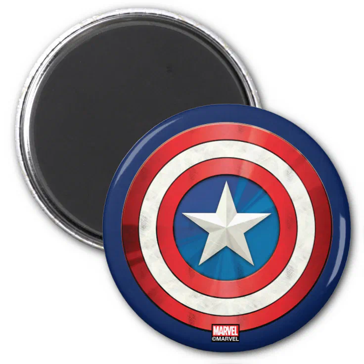 Classics | Captain America Brushed Shield Magnet Zazzle