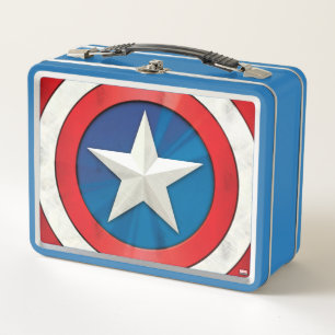 Avengers Classics Captain America Brushed Shield Metal Lunch Box