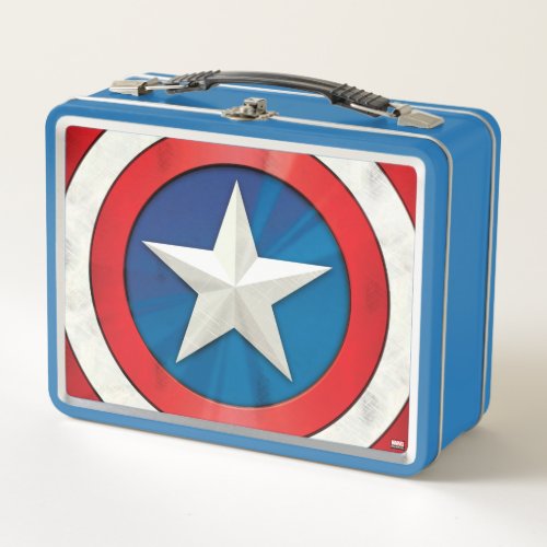 Avengers Classics  Captain America Brushed Shield Metal Lunch Box