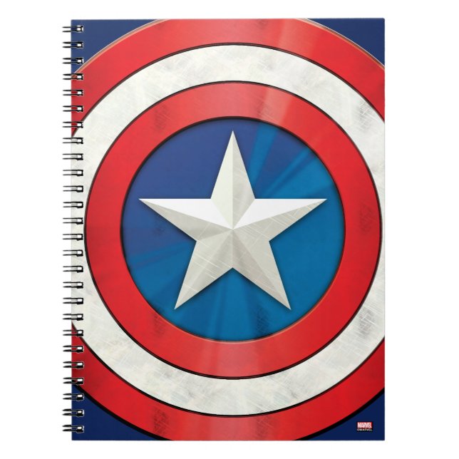 Avengers Classics | Captain America Brushed Shield Notebook (Front)