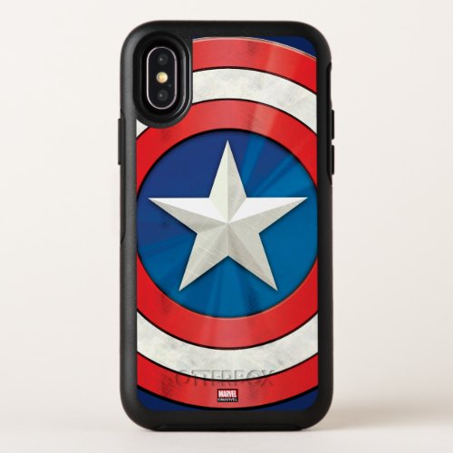 Avengers Classics  Captain America Brushed Shield OtterBox Symmetry iPhone X Case