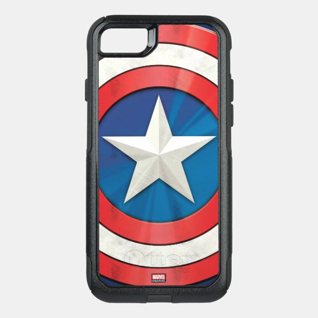 Avengers Classics | Captain America Brushed Shield Otterbox iPhone Case (Back)