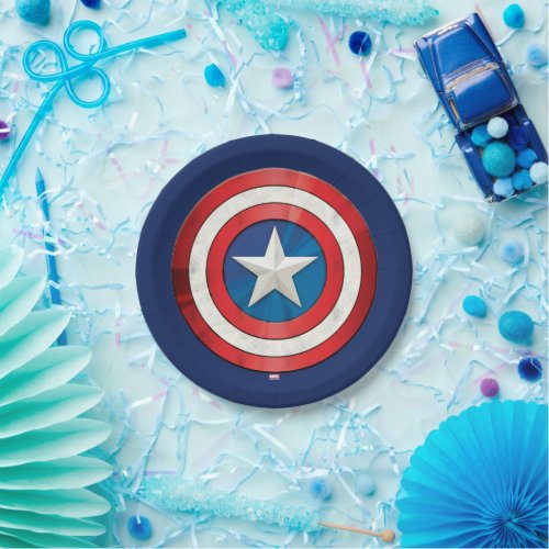 Avengers Classics  Captain America Brushed Shield Paper Plates