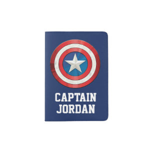 Avengers Classics   Captain America Brushed Shield Passport Holder