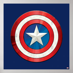 Avengers Classics Captain America Brushed Shield Poster