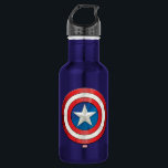 Avengers Classics | Captain America Brushed Shield Stainless Steel Water Bottle<br><div class="desc">Check out this brushed metal textured graphic of Captain America's shield.</div>
