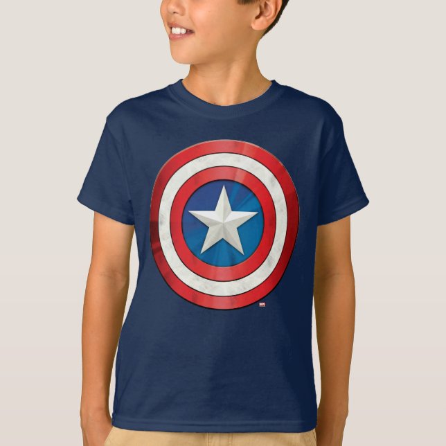 Avengers Classics | Captain America Brushed Shield T-Shirt (Front)