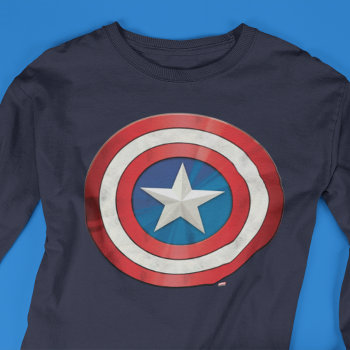 Avengers Classics | Captain America Brushed Shield T-shirt by avengersclassics at Zazzle