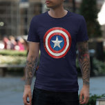 Avengers Classics | Captain America Brushed Shield T-shirt at Zazzle