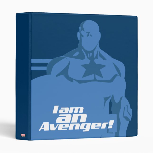 Avengers Classics | Captain America "I Am" Art 3 Ring Binder (Front/Spine)