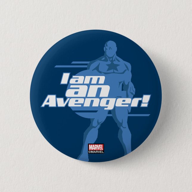 Avengers Classics | Captain America "I Am" Art Button (Front)
