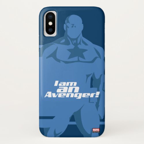 Avengers Classics  Captain America I Am Art iPhone X Case