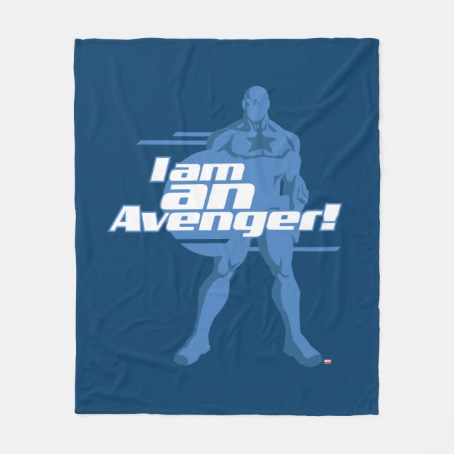 Avengers Classics | Captain America "I Am" Art Fleece Blanket (Front)