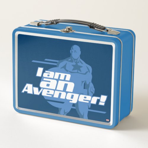 Avengers Classics  Captain America I Am Art Metal Lunch Box