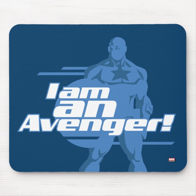 Avengers Classics | Captain America "I Am" Art Mouse Pad (Front)