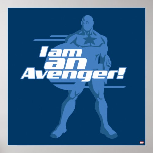 Avengers Classics  Captain America I Am Art Poster