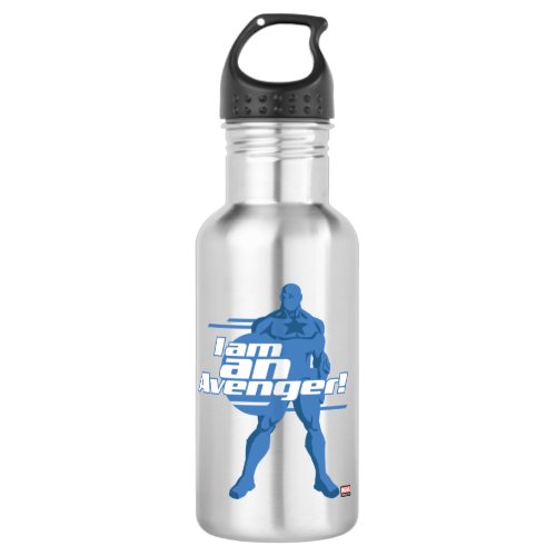 Avengers Classics  Captain America I Am Art Stainless Steel Water Bottle