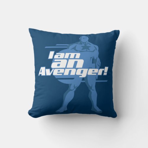 Avengers Classics  Captain America I Am Art Throw Pillow