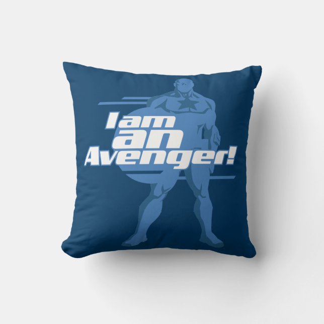 Avengers Classics | Captain America "I Am" Art Throw Pillow (Front)