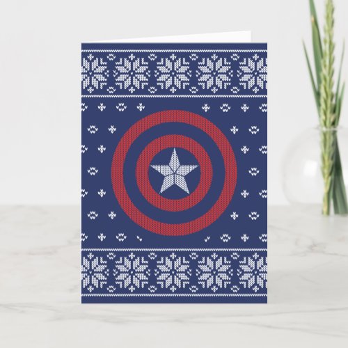 Avengers Classics  Captain America Knit Graphic Holiday Card