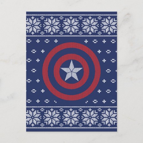 Avengers Classics  Captain America Knit Graphic Holiday Postcard