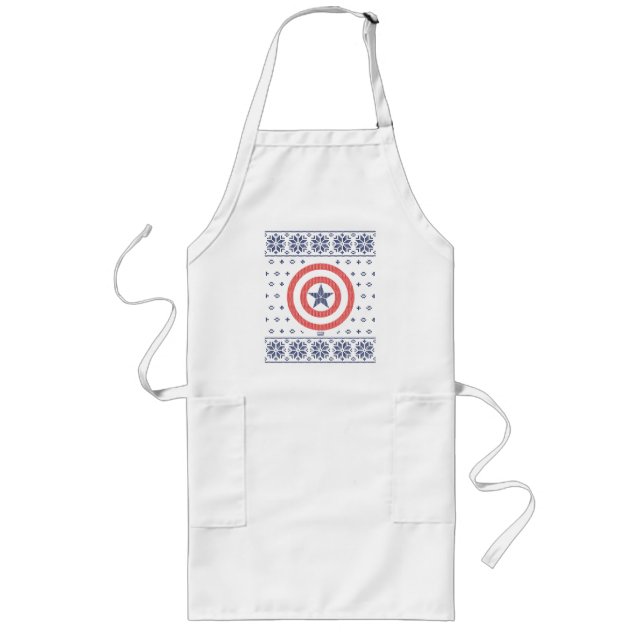 Avengers Classics | Captain America Knit Graphic Long Apron (Front)