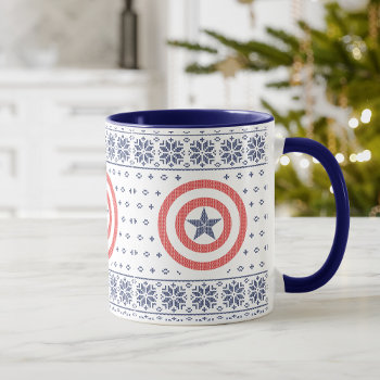 Avengers Classics | Captain America Knit Graphic Mug by avengersclassics at Zazzle